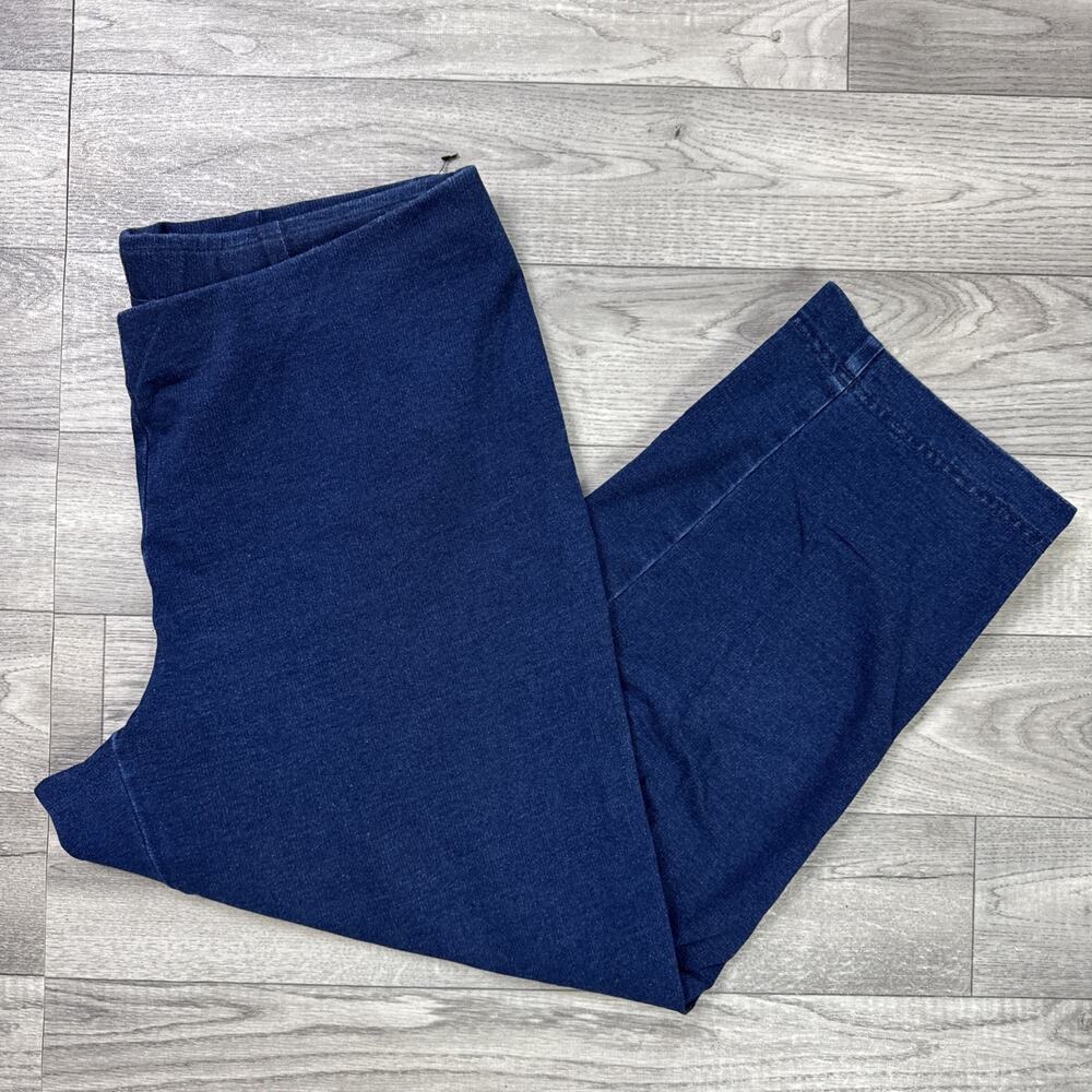 PureJill J. Jill Indigo Pull On Slim Crops Stretch Jeans Dark Wash sz S